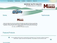 Tablet Screenshot of moeszautosales.com